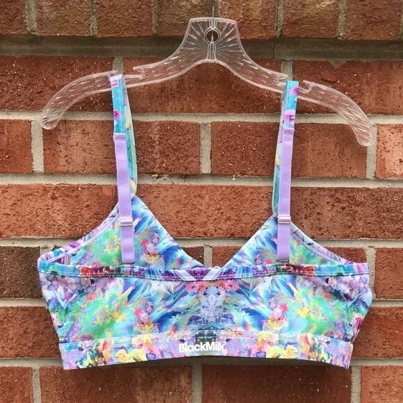 BlackMilk Sports Bra Top Crystals Pattern sz L - Picture 3 of 16